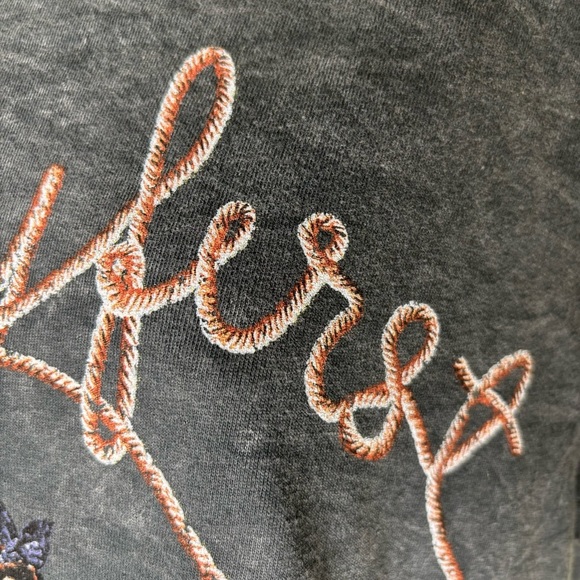 PLAYBOY Bunny Cowgirl Acid Wash Graphic Western Tee T-shirt Y2k Nwt - Picture 6 of 12